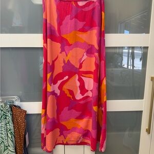Vince Camuto Pink, Orange & Magenta Abstract Maxi Skirt